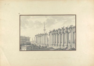Uitzicht op de Ruïnes van het Asclepium in Pergamon door Giovanni Battista Borra