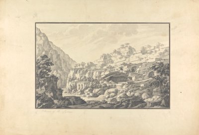 Uitzicht op de Bron van de Lycus Rivier (Nahr el-Kelb) door Giovanni Battista Borra