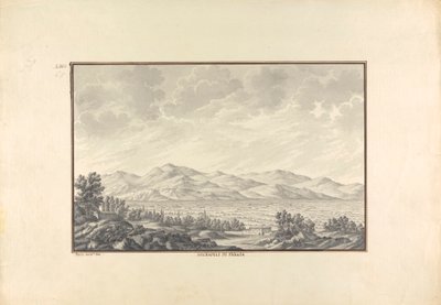 Uitzicht op de vallei van Hierapolis (nu Pamukkale) door Giovanni Battista Borra