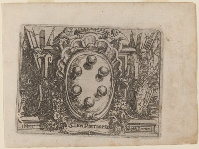 Opdracht aan Don Pietro Medici uit "Bizzarie di varie Figure" door Giovanni Battista Bracelli