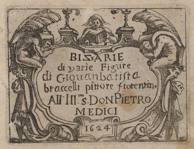 Titelpagina voor "Bizzarie di varie Figure" door Giovanni Battista Bracelli
