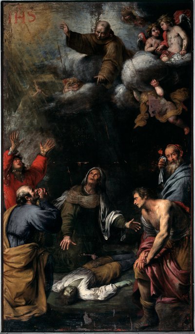 Wonder van St. Bernardino van Siena door Giovanni Battista Carlone