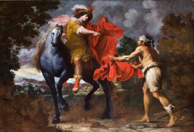 Sint Maarten en de bedelaar door Giovanni Battista Carlone