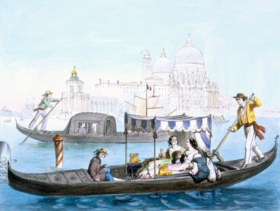 Venetiaanse Gondel, c1850 door Giovanni Battista Cecchini