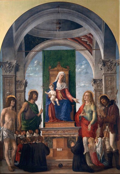 Heilig gesprek door Giovanni Battista Cima da Conegliano