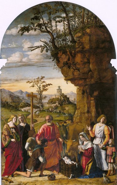 De aanbidding van de herders door Giovanni Battista Cima da Conegliano