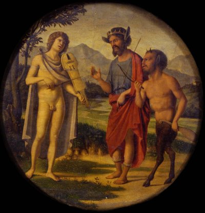 Het oordeel van Midas door Giovanni Battista Cima da Conegliano