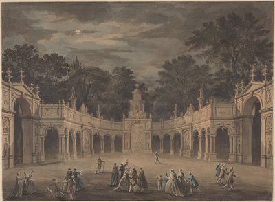Ontwerp voor feestverlichting ter viering van de verjaardag van koning George III door Giovanni Battista Cipriani