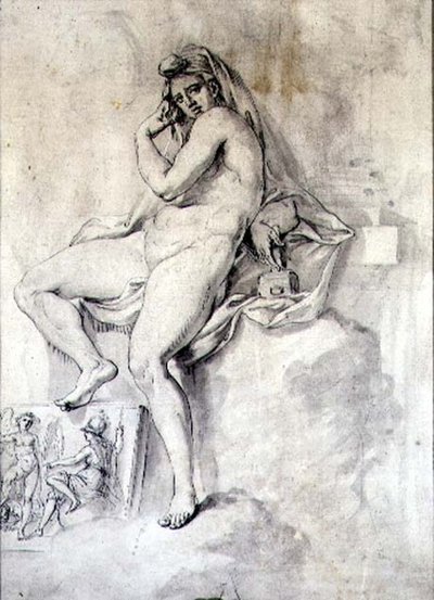 Vrouwelijke personificatie van beeldhouwkunst, c.1770 door Giovanni Battista Cipriani