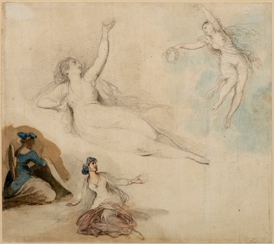 Figurenstudies door Giovanni Battista Cipriani