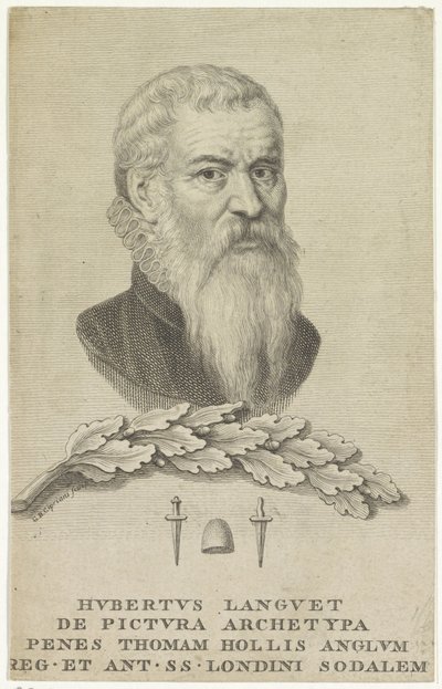 Portret van diplomaat Hubert Languet door Giovanni Battista Cipriani