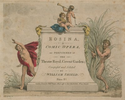Rosina, een komische opera uitgevoerd in het Theatre Royal, Covent Garden door Giovanni Battista Cipriani