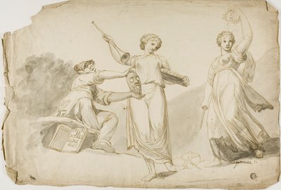 Thalia, Clio en Melpomene door Giovanni Battista Cipriani
