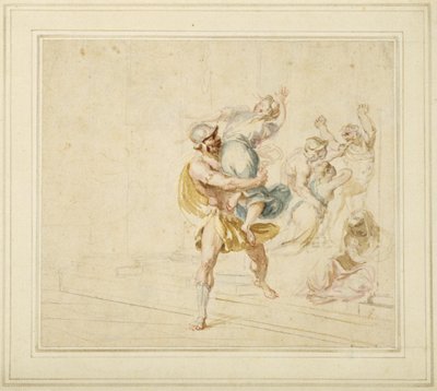 De verkrachting van de Sabijnse vrouwen door Giovanni Battista Cipriani