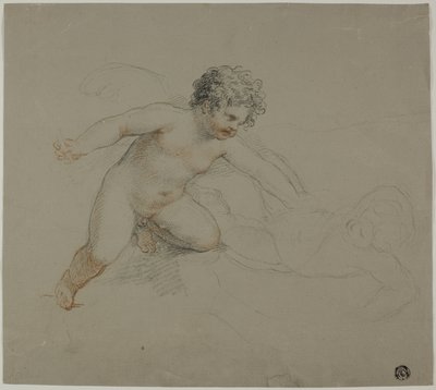Twee vechtende Putti door Giovanni Battista Cipriani