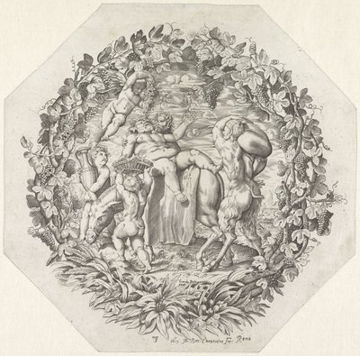 Bacchanaal met dronken Silenus door Giovanni Battista Costantini
