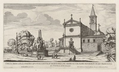 Kerk gewijd aan S. Pietro Apostolo (Kerk van San Pietro in Montorio) door Giovanni Battista Falda