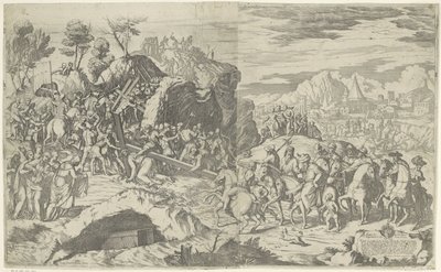 Christus bezwijkt onder het gewicht van het kruis door Giovanni Battista Fontana
