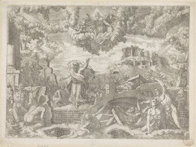 Het visioen van Ezechiël door Giovanni Battista Fontana
