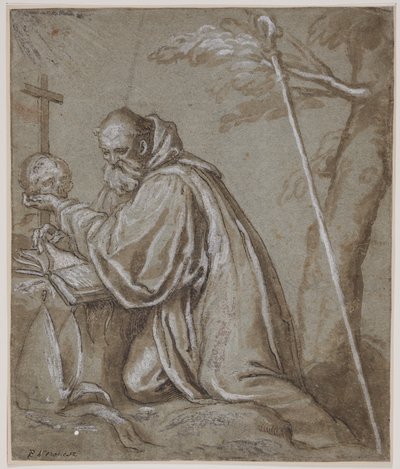 Sint Bernardus in boetedoening door Giovanni Battista Fontana
