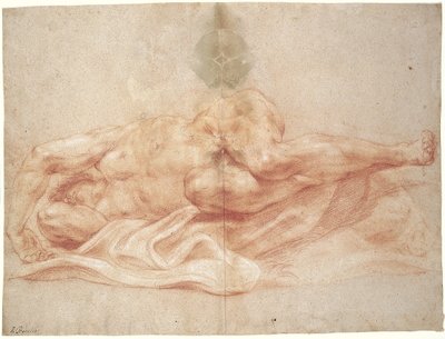 Mannelijk naakt door Giovanni Battista Gaulli
