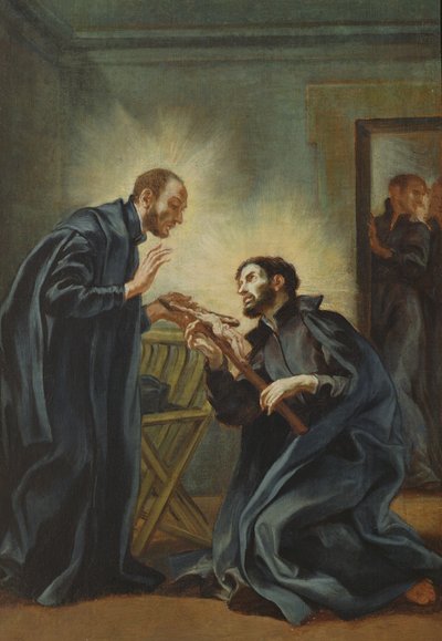 Sint Ignatius van Loyola stuurt Sint Franciscus Xaverius naar India door Giovanni Battista Gaulli