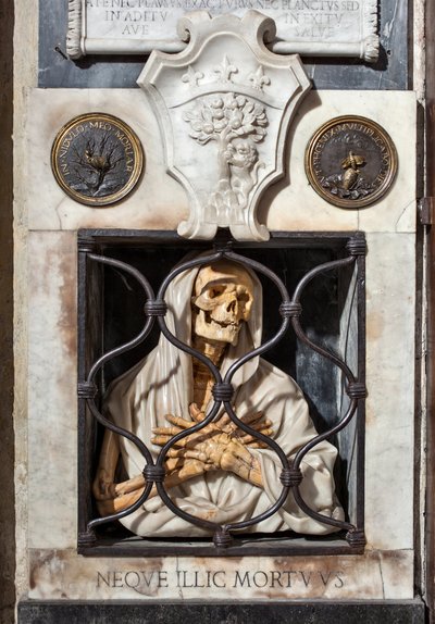 De dood in de gevangenis, van het graf van Gisleni (polychroom marmeren beeldhouwwerk) door Giovanni Battista Gisleni