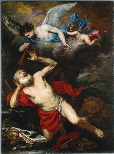 Het Visioen van Sint Hiëronymus door Giovanni Battista Langetti