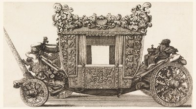 Zijaanzicht van de Eerste Koets (1686) van Lord Castelmaine Gebouwd in 1686 door Andrea Cornely naar Ciro Ferri, 1687-1700 door Giovanni Battista Lenardi