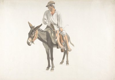 Boer op een Ezel, ca. 1783-87 door Giovanni Battista Lusieri