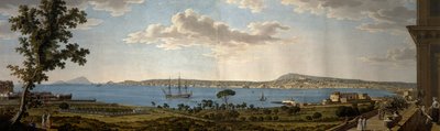 Uitzicht op Posillipo en Napels vanaf Portici door Giovanni Battista Lusieri