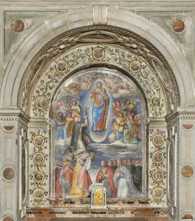 Onze Lieve Vrouw van de Rozenkrans, c.1615 door Giovanni Battista Maganza