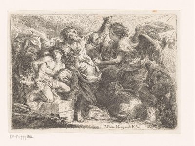 Offer van Isaac door Giovanni Battista Mengardi