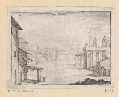 Gezicht op het Forum Romanum te Rome. Gezichten op Rome door Giovanni Battista Mercati