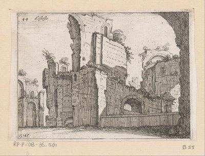 Resten van de Thermen van Caracalla te Rome door Giovanni Battista Mercati