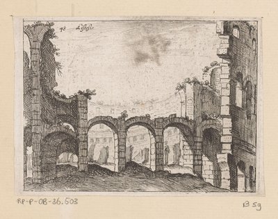 Resten van het Colosseum te Rome door Giovanni Battista Mercati