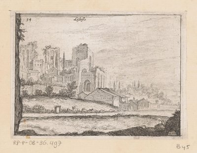 Ruïnes van Palazzo Maggiore te Rome door Giovanni Battista Mercati