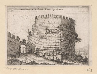 Tombe van Caecilia Metella te Rome door Giovanni Battista Mercati