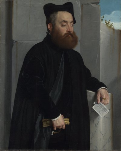 Canon Ludovico di Terzi door Giovanni Battista Moroni