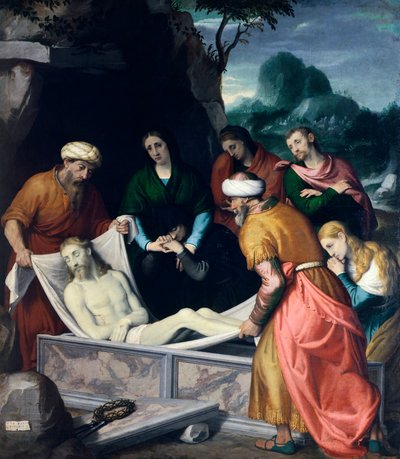 Afdaling van Christus in het graf door Giovanni Battista Moroni