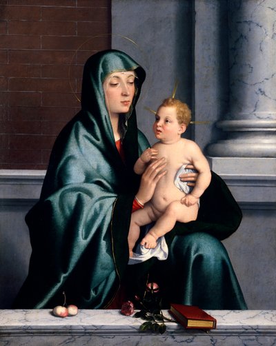 Madonna en Kind door Giovanni Battista Moroni