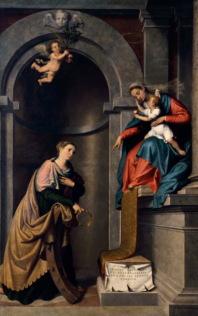 Huwelijk van St. Catharina door Giovanni Battista Moroni