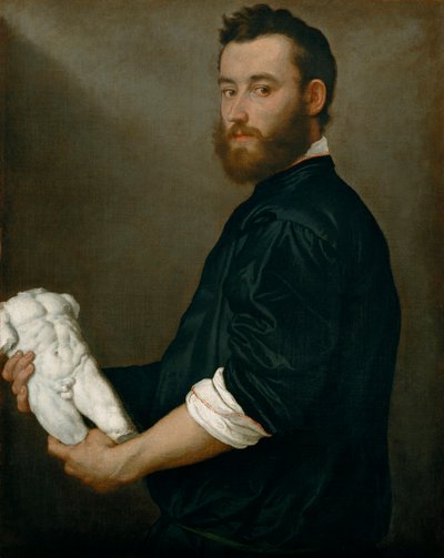 Portret van de beeldhouwer Alessandro Vittoria (1525-1608) door Giovanni Battista Moroni