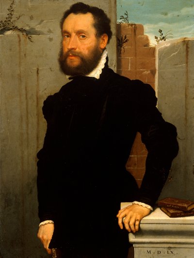 Portret van een Heer door Giovanni Battista Moroni