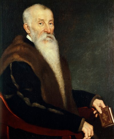 Portret van Gerolamo Agosti door Giovanni Battista Moroni