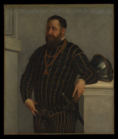 Portret van een man door Giovanni Battista Moroni