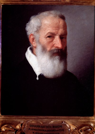 Portret van een oude man door Giovanni Battista Moroni