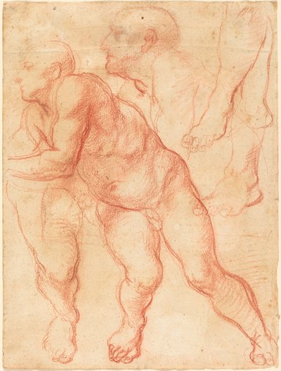 Studies van een Mannelijke Naakt door Giovanni Battista Naldini