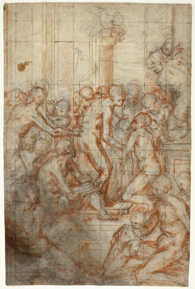 Studie voor de zuivering van de Maagd door Giovanni Battista Naldini
