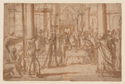 Presentatie van het lichaam van Sint Antoninus van Florence door Giovanni Battista Paggi